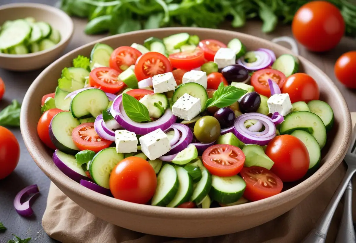 Grekisk sallad kalorier illustration