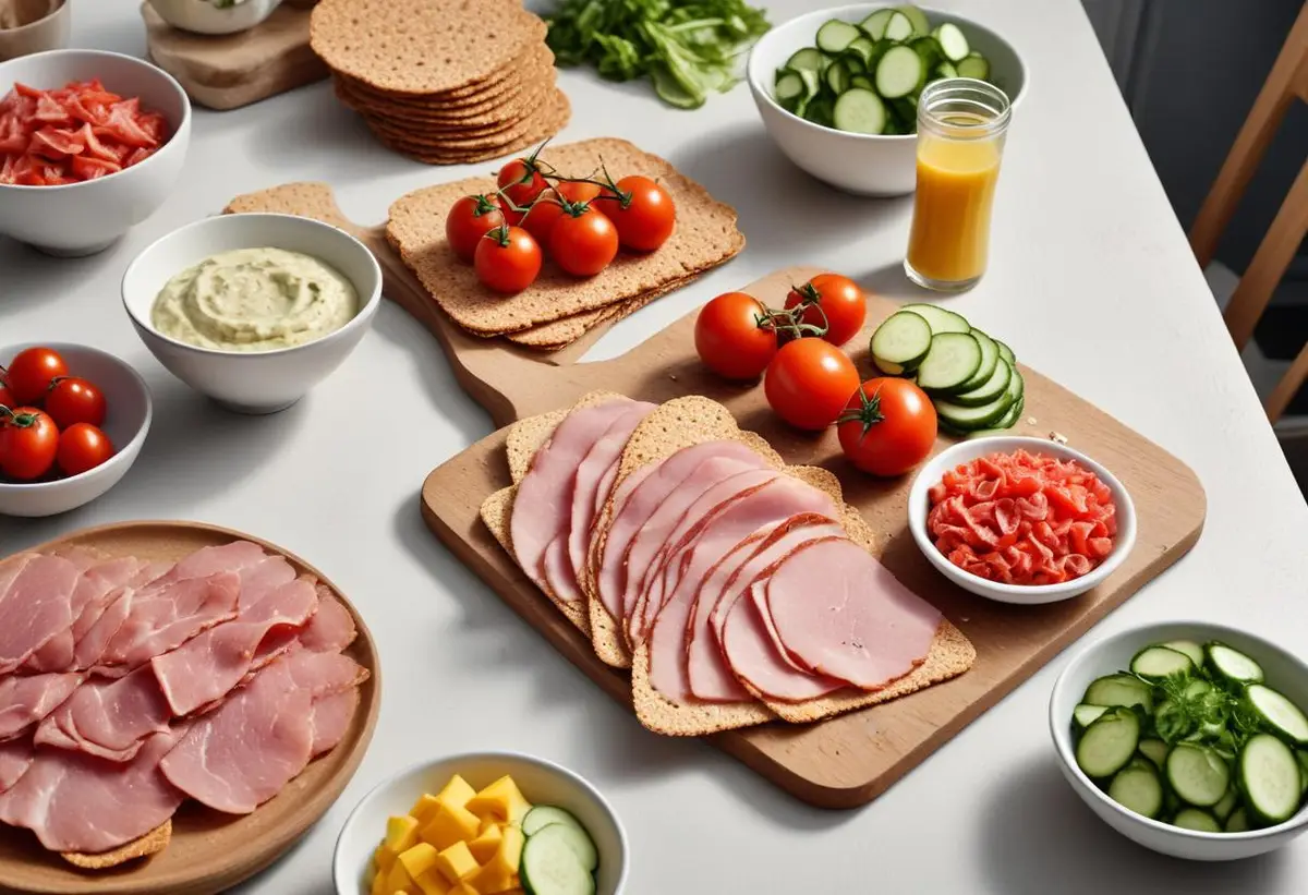 Så många kalorier finns det i knäckebröd med skinka! illustration